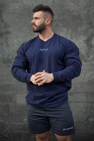 Energy Oversized Long Sleeve T-Shirt 2.0 - Midnight Blue