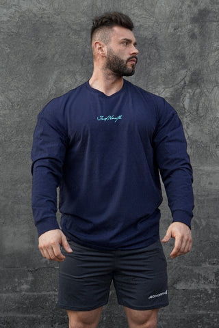 Energy Oversized Long Sleeve T-Shirt 2.0 - Midnight Blue