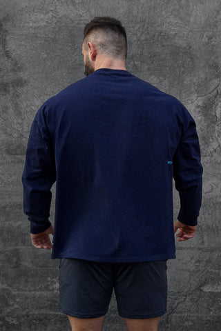 Energy Oversized Long Sleeve T-Shirt 2.0 - Midnight Blue