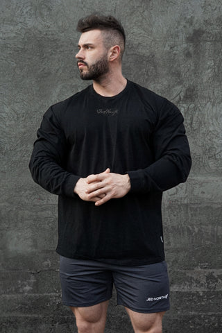 Energy Oversized Long Sleeve T-Shirt 2.0 - Obsidian Black