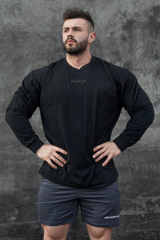 Energy Oversized Long Sleeve T-Shirt 2.0 - Obsidian Black