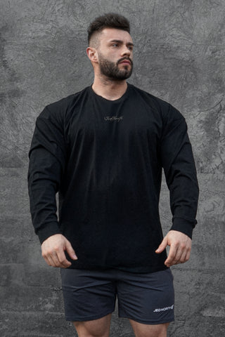 Energy Oversized Long Sleeve T-Shirt 2.0 - Obsidian Black