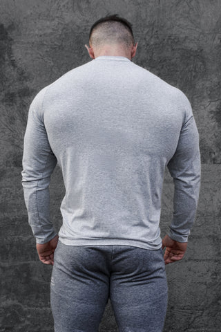 Titan Muscle-Fit Long Sleeve T-Shirt - Platinum