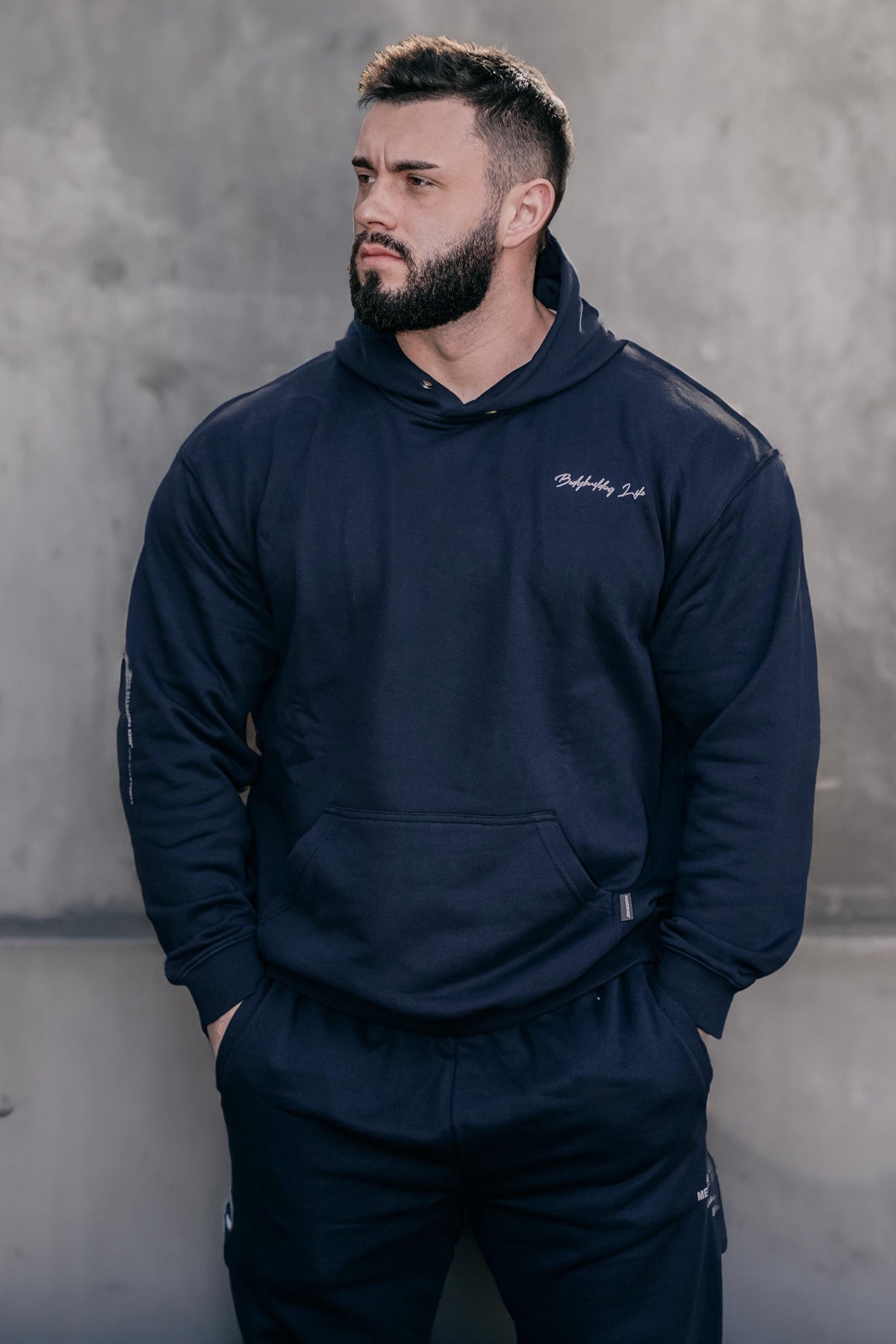 All Or Nothing French Terry Pullover Hoodie - Navy - Jed North