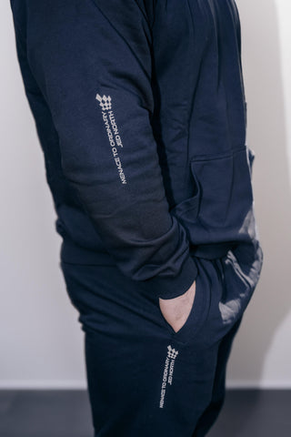 All Or Nothing  French Terry Pullover Hoodie - Navy