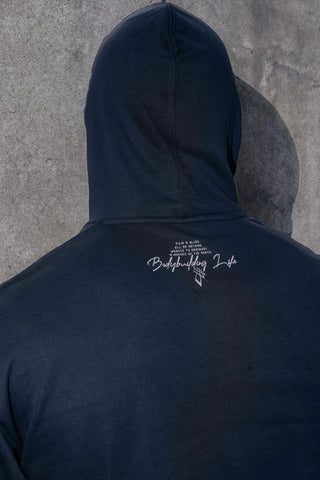 All Or Nothing  French Terry Pullover Hoodie - Navy