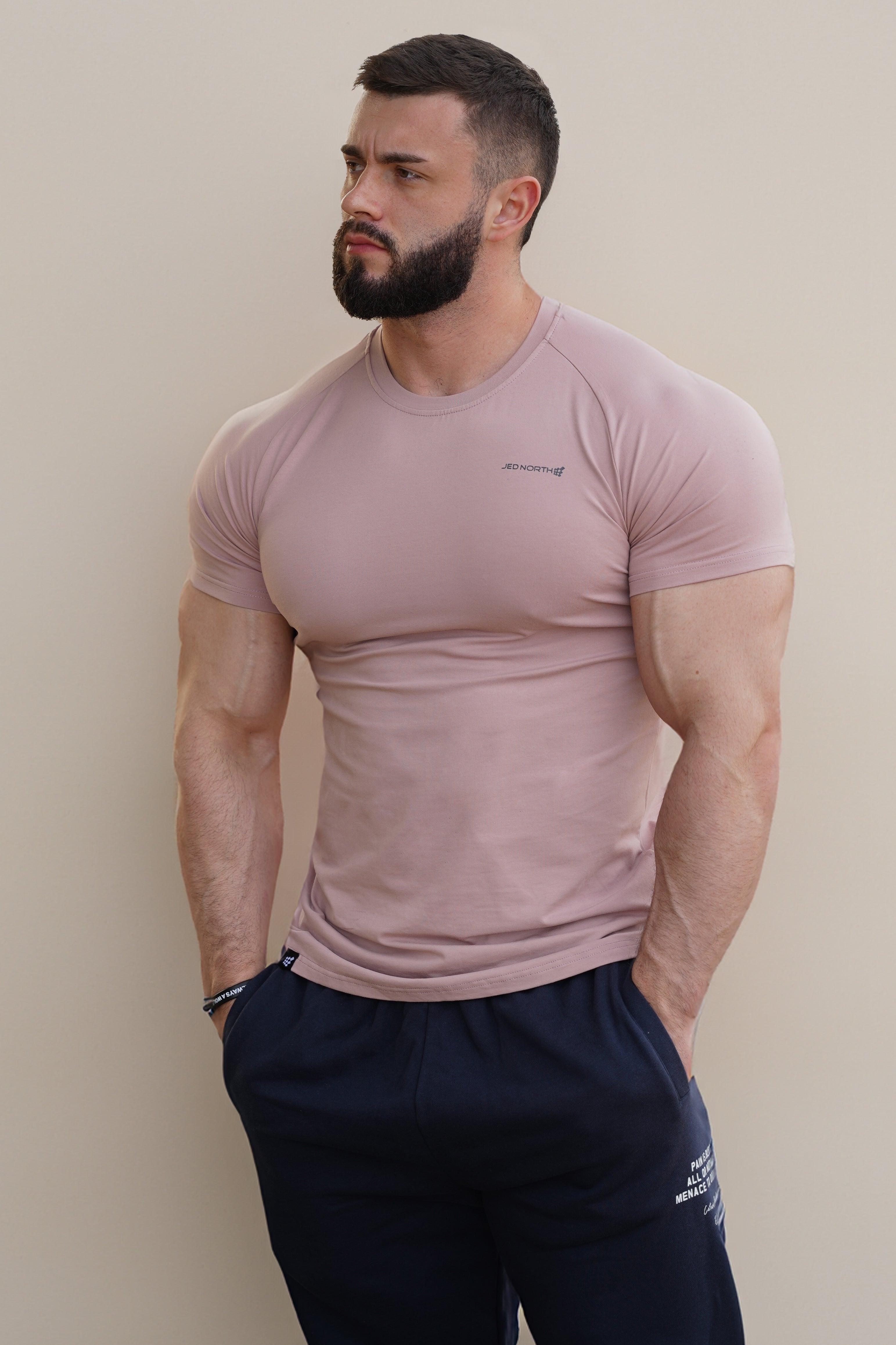 Titan Muscle Fit T-Shirt - Salmon - Jed North