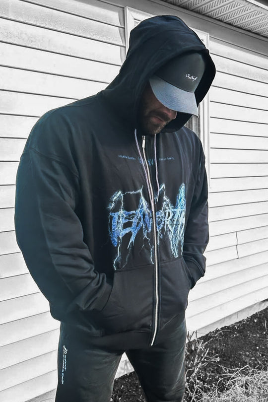 Limited Edition Zip-Up Hoodie - Lightning Black