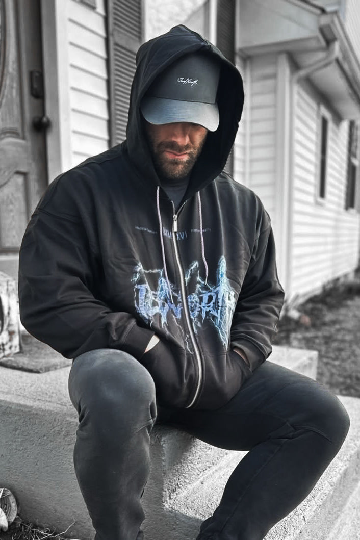 Limited Edition Zip-Up Hoodie - Lightning Black