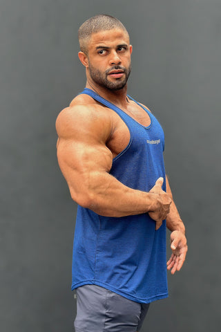 Performance Max Bodybuilding Stringer - Denim Blue