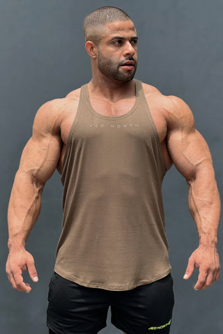 Classic Bodybuilding Racerback Stringer - Olive