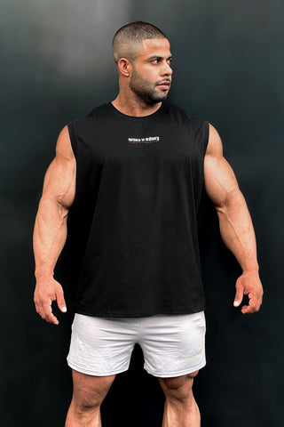 Sleeveless Muscle Tee - Black