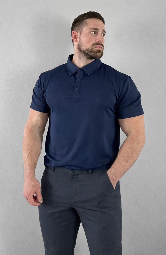 Fast-Dry Polo T-Shirt - Navy