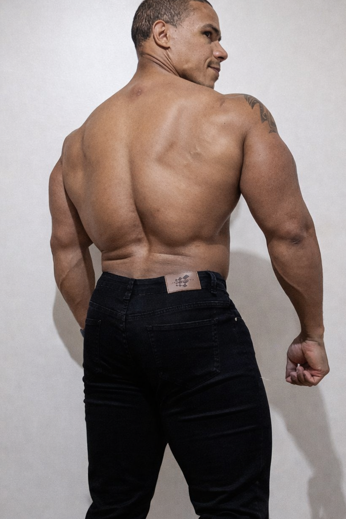 Men's Fitted Stretchy Pants - Black