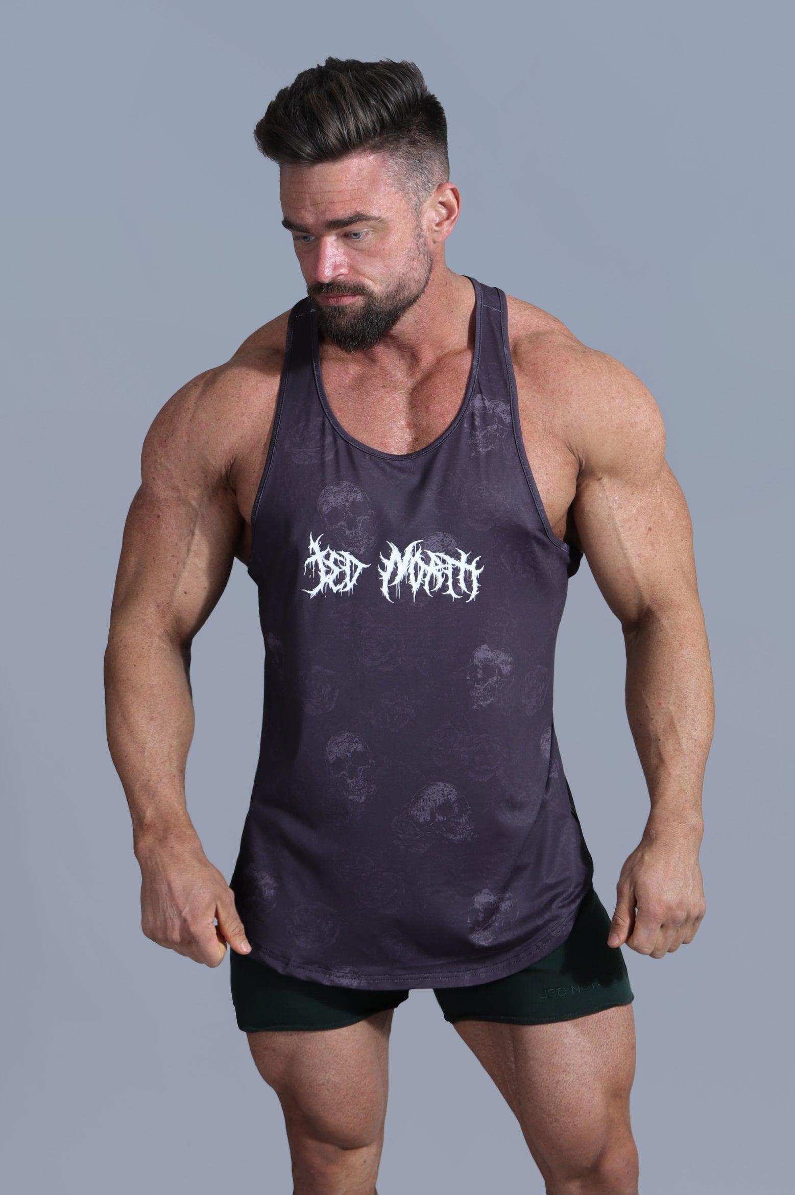 Graphic Muscle Stringer - Skulls & Roses - Jed North