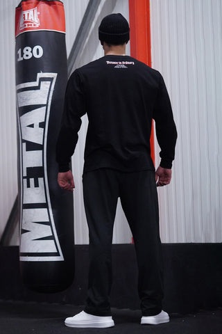 Retro Oversized Bodybuilding Pants - Black