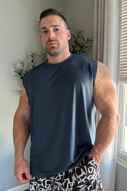 JN Active Muscle Tee - Navy Blue