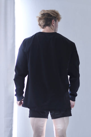 Energy Oversized Long Sleeve T-Shirt 2.0 - Obsidian Black