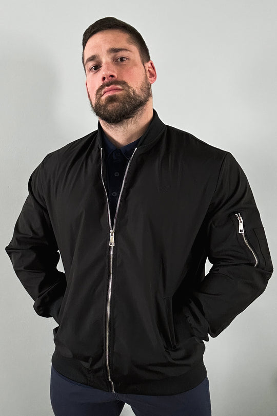Northbound Water Resistant Bomber Jacket - Black
