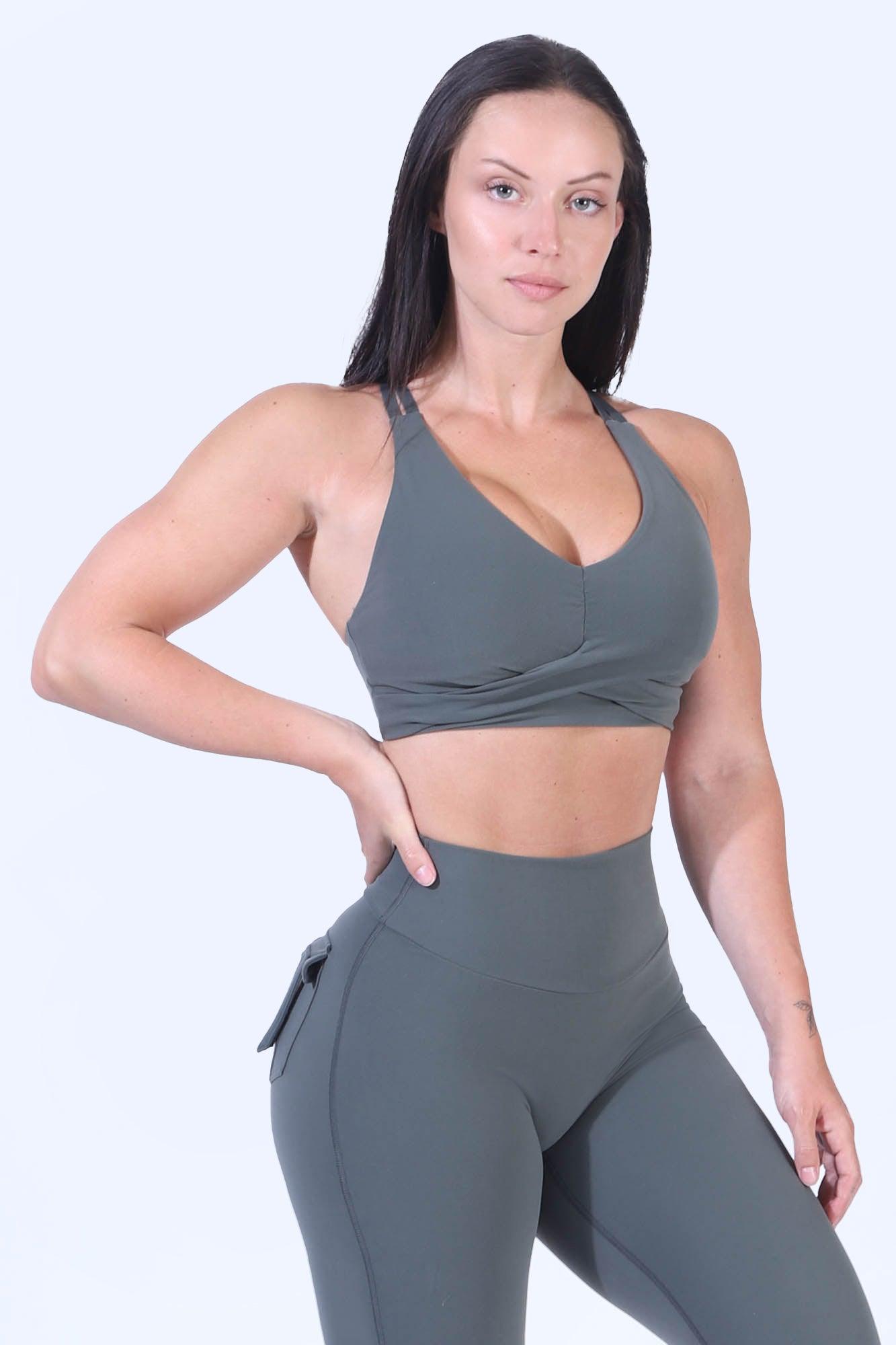 Lift & Sculpt Buttery Sports Bra - Sage Shadow - Jed North