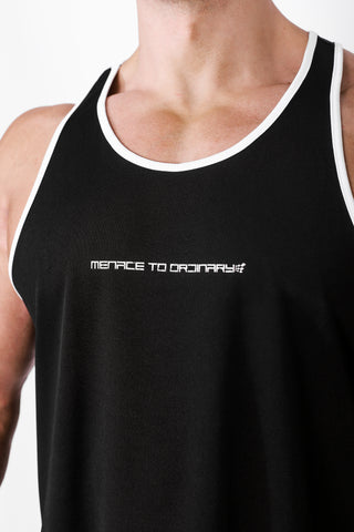 Fast-Dry Bodybuilding Workout Stringer - Black & White