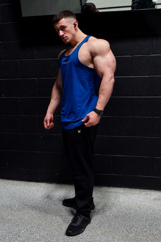 Performance Max Bodybuilding Stringer - Denim Blue