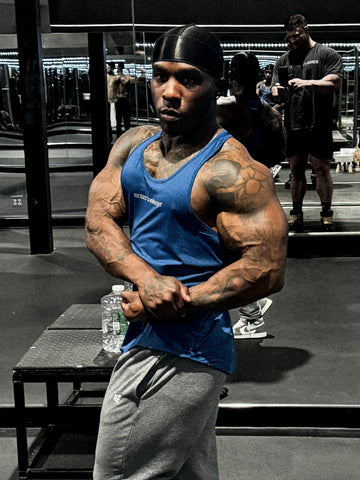 Performance Max Bodybuilding Stringer - Denim Blue