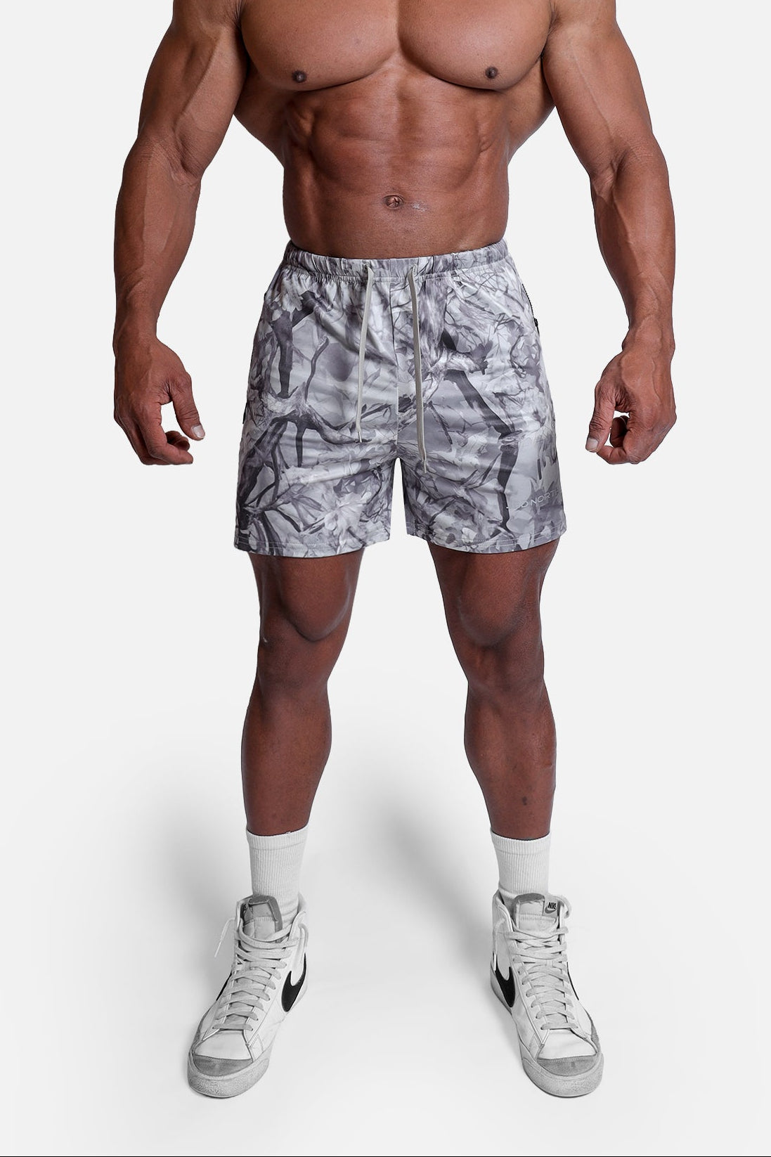 Agile Bodybuilding 4'' Shorts w Zipper Pockets - Leaf Camo – Jed North