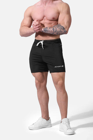 Agile Plus 6.5'' Bodybuilding Shorts w Zipper Pockets - Black