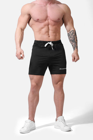 Agile Plus 6.5'' Bodybuilding Shorts w Zipper Pockets - Black