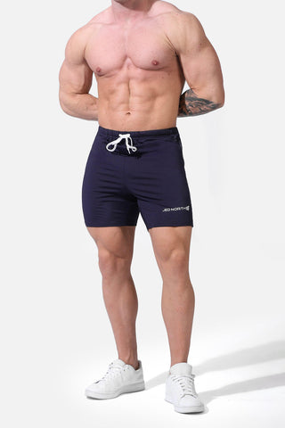 Agile Plus 6.5'' Bodybuilding Shorts w Zipper Pockets - Navy