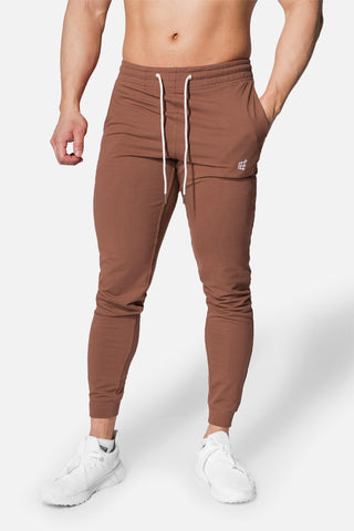 Brown Leather Tie Waist Jogger Pants – TFC&H Co.