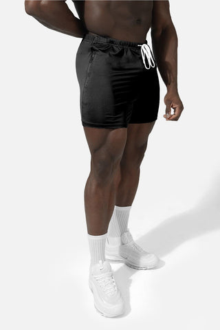 Agile Bodybuilding 4'' Shorts w Zipper Pockets - Tiger Black