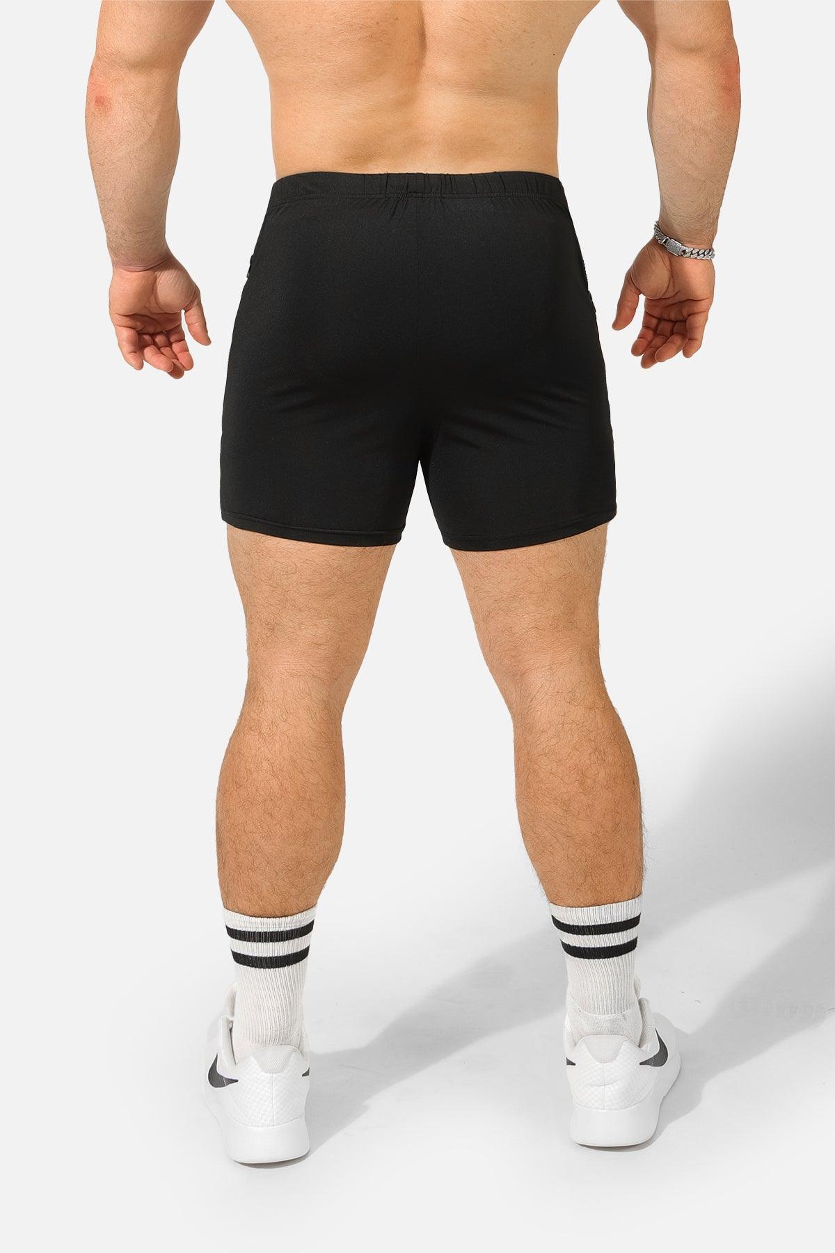 Agile Bodybuilding 4'' Shorts w Zipper Pockets - Noir