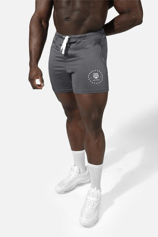Agile Bodybuilding 4'' Shorts w Zipper Pockets - Tiger Gray - Jed North