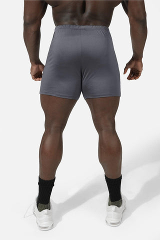 Agile Bodybuilding 4'' Shorts w Zipper Pockets - Tiger Gray