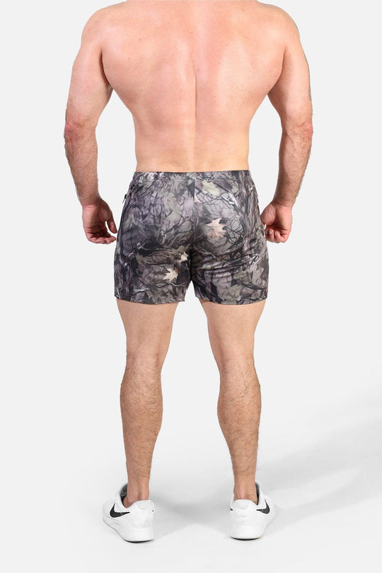 Agile Bodybuilding 4'' Shorts w Zipper Pockets - Hunter Camo