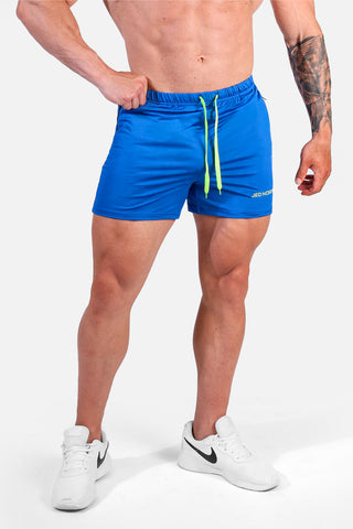 Agile Bodybuilding 4'' Shorts w Zipper Pockets - Royal Blue