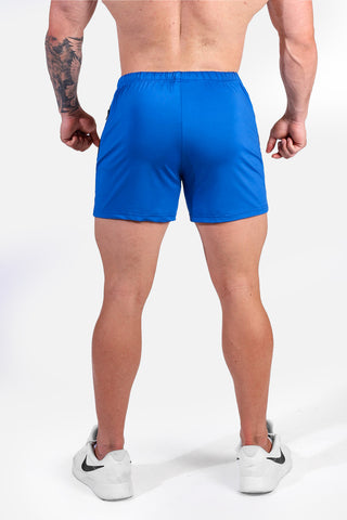 Agile Bodybuilding 4'' Shorts w Zipper Pockets - Royal Blue