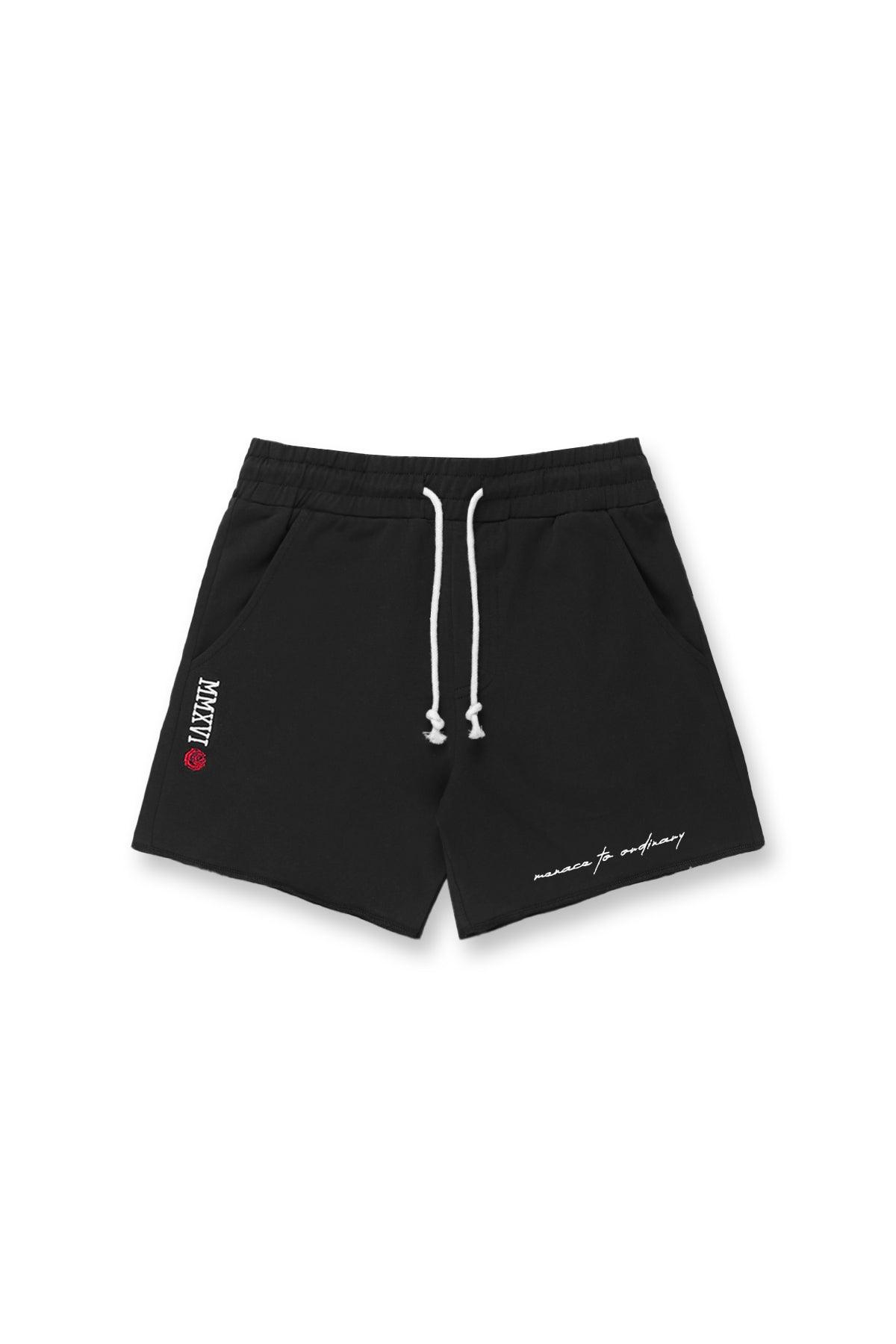 Motion 5'' Varsity Sweat Shorts - Black & White - Jed North