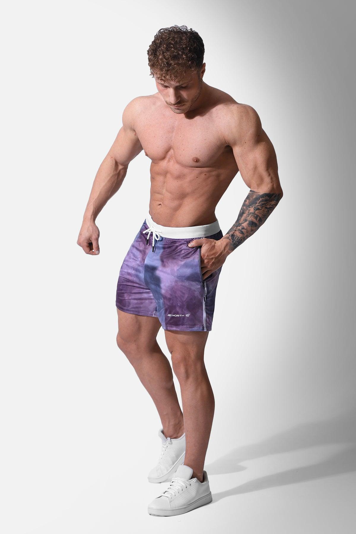 Ace Graphic Casual 5" Shorts 2.0 - Purple Smoke - Jed North