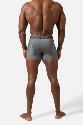 Men's Workout Mesh Boxer Briefs 2 Pack - Black and Gray