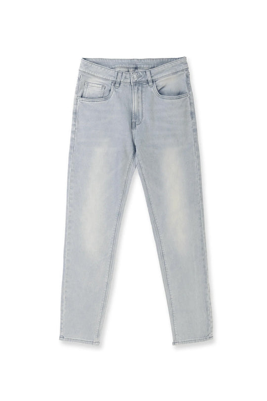 Men's Premium Fitted Stretchy Jeans - Faded Light Blue