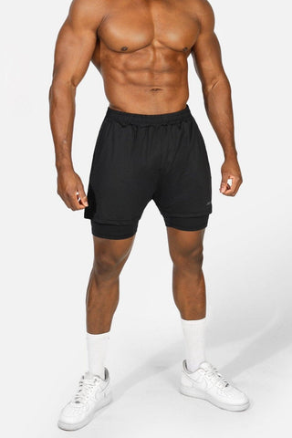 Men's 2-In-1 Active 7" Training Shorts - Obsidian Black