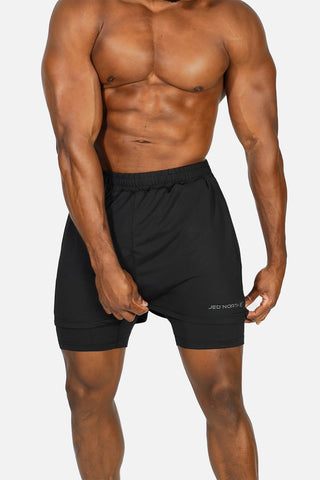 Men's 2-In-1 Active 7" Training Shorts - Obsidian Black