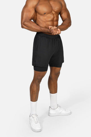 Men's 2-In-1 Active 7" Training Shorts - Obsidian Black