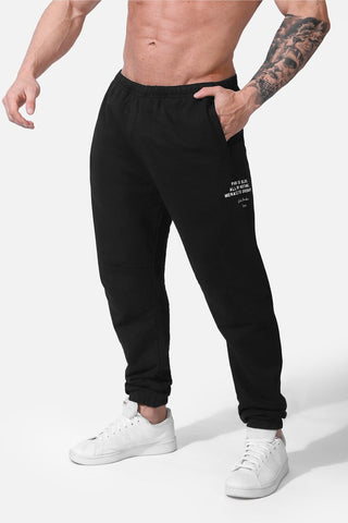 All Or Nothing French Terry Joggers - Black - Jed North