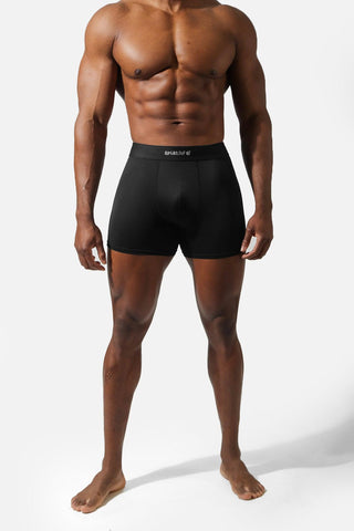 Men's Full Mesh Boxer Briefs 2 Pack - Black and Gray