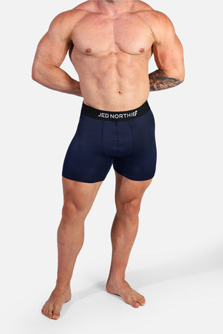 Men's Mesh Athletic Boxers 2-Pack - Black and Navy