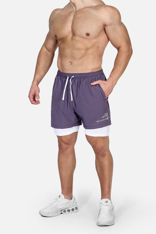 Men's 2-In-1 Active 5" Training Shorts 2.0 - Dark Plum